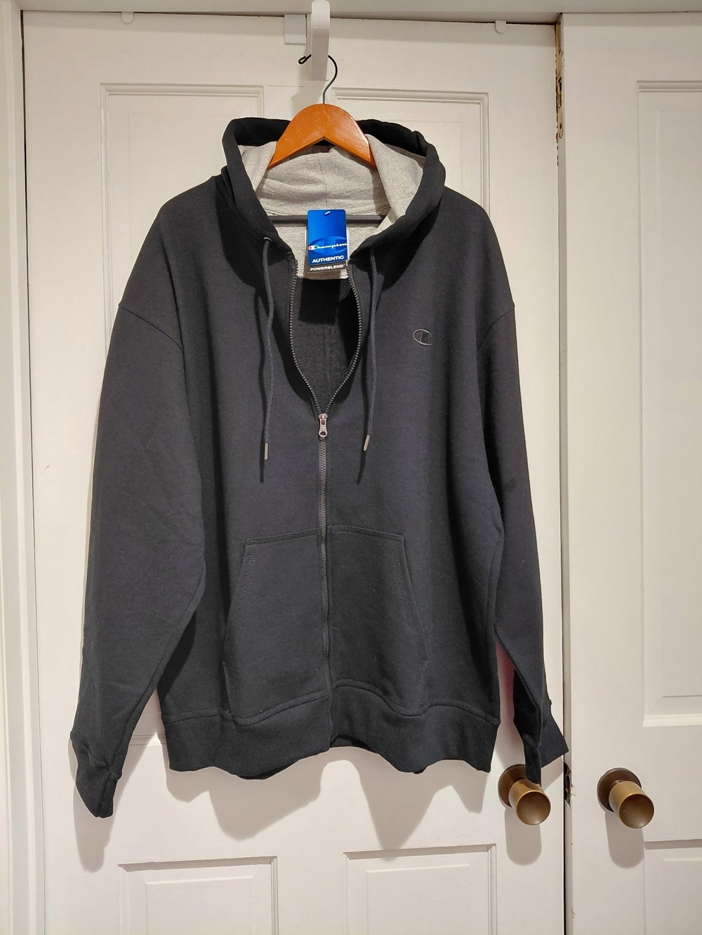 Champion Men’s Black Full-Zip Hooded Sweatshirt Jacket XXL